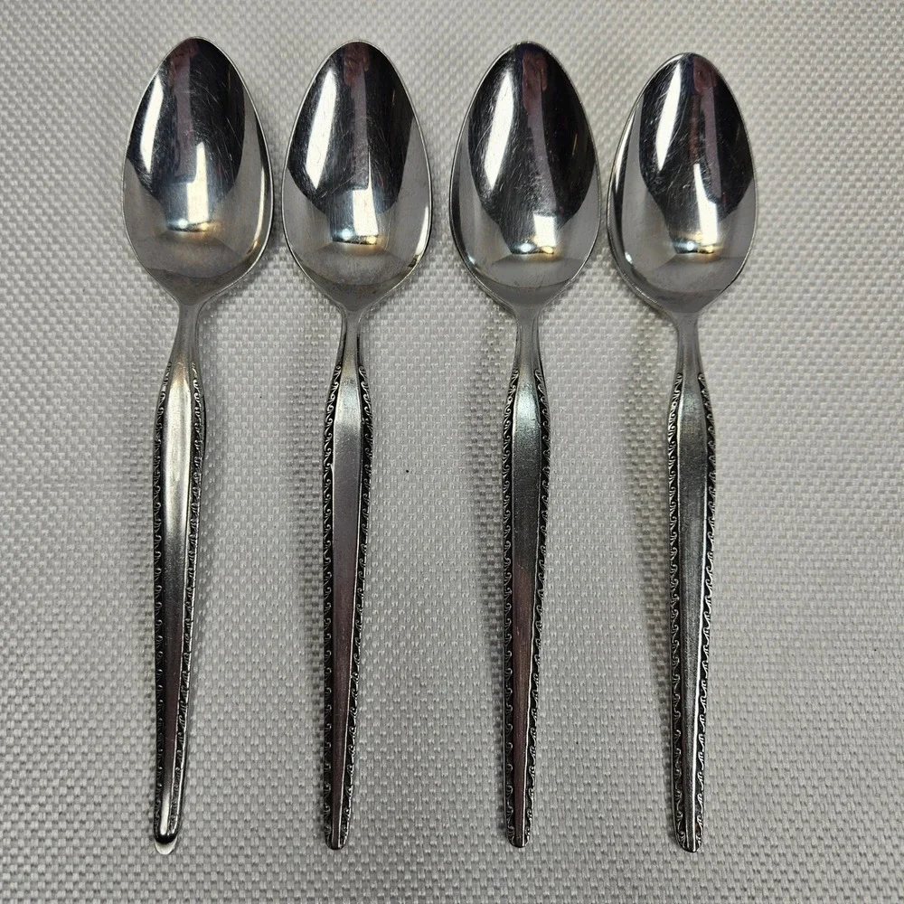National‎ Stainless Granada Spoons Set of 4 Japan MCM